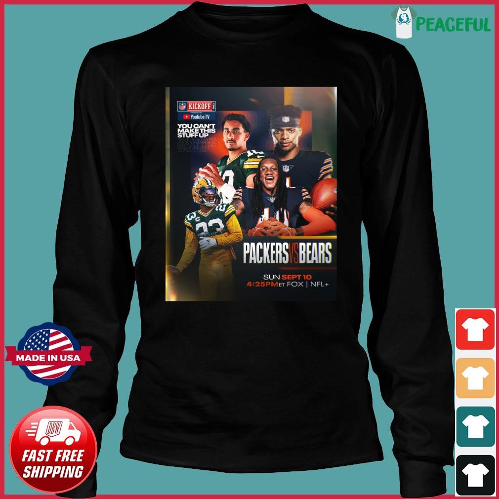 Buy The Green Bay Packers Kick Chicago Bears Football Shirt For Free  Shipping CUSTOM XMAS PRODUCT COMPANY