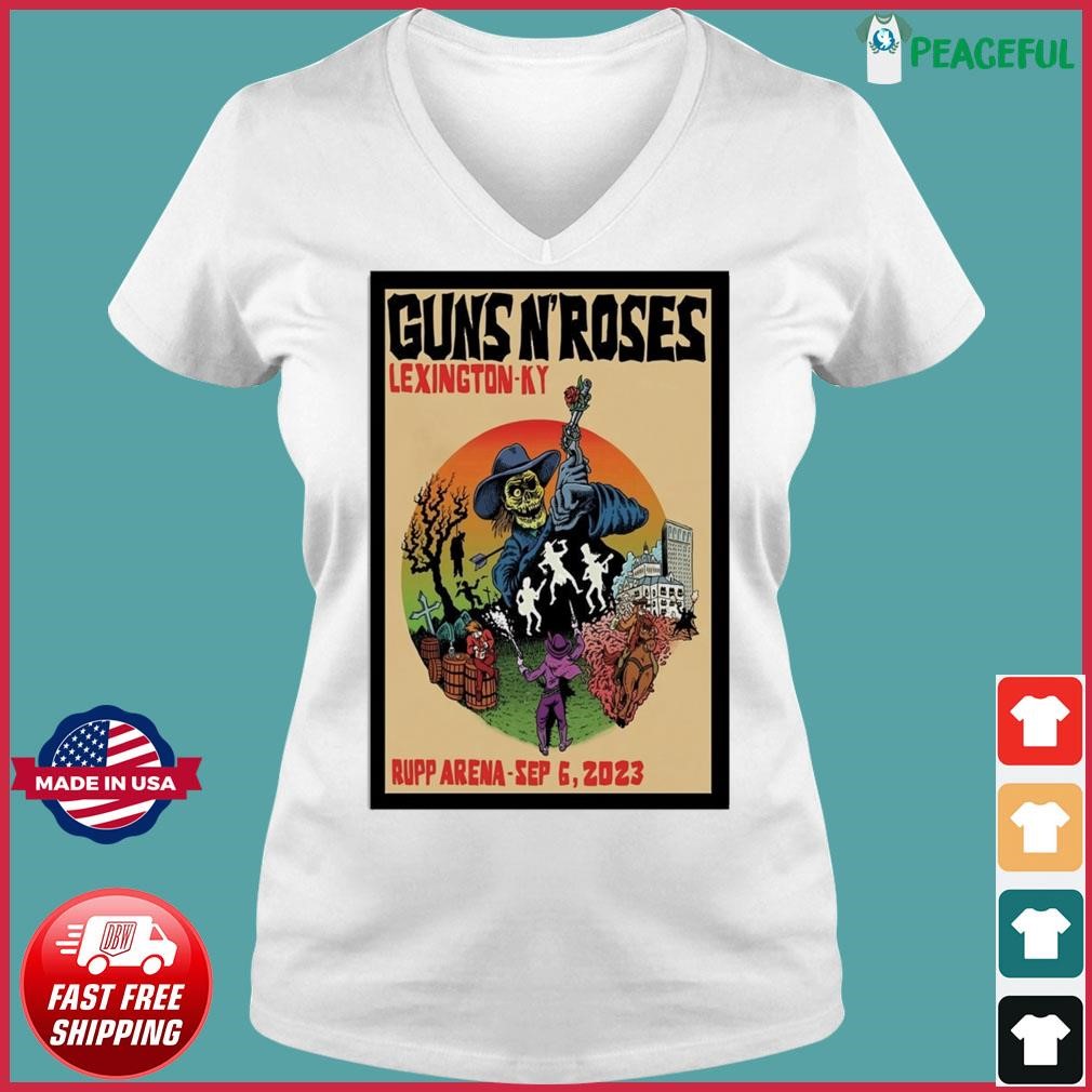 Guns N' Roses Rupp Arena Lexington, KY Sept 6, 2023 Tour Poster shirt ...