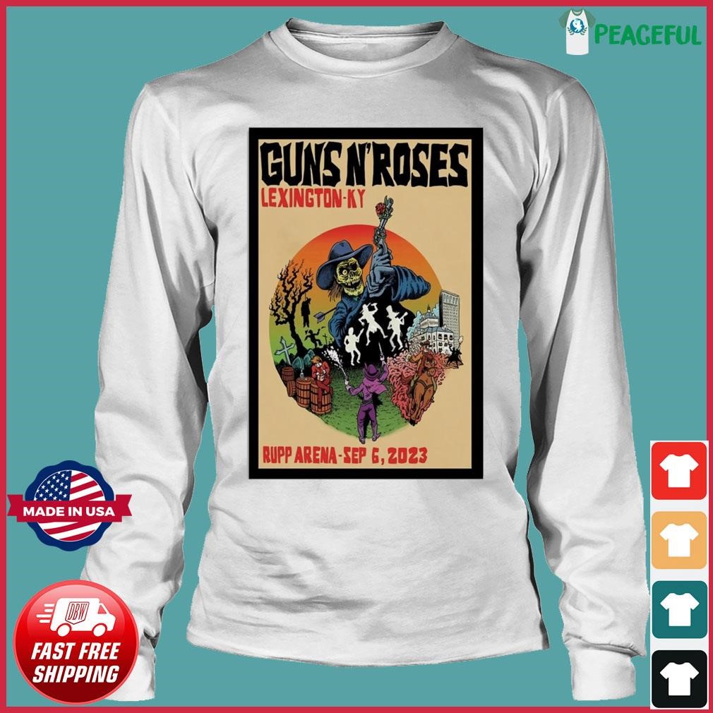 Guns N' Roses Rupp Arena Lexington, KY Sept 6, 2023 Tour Poster shirt ...