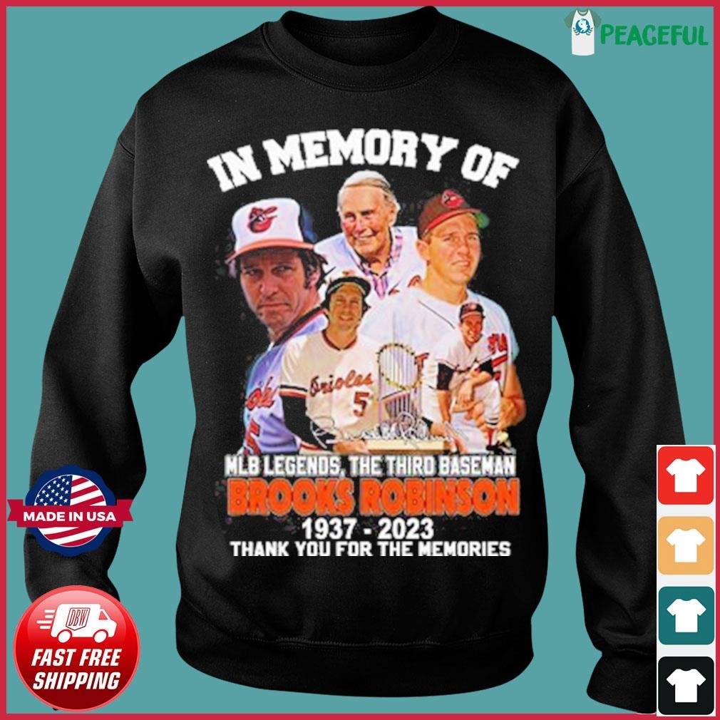 Baltimore Orioles Brooks Robinson 1937 2023 thank you for the memories shirt  - Limotees