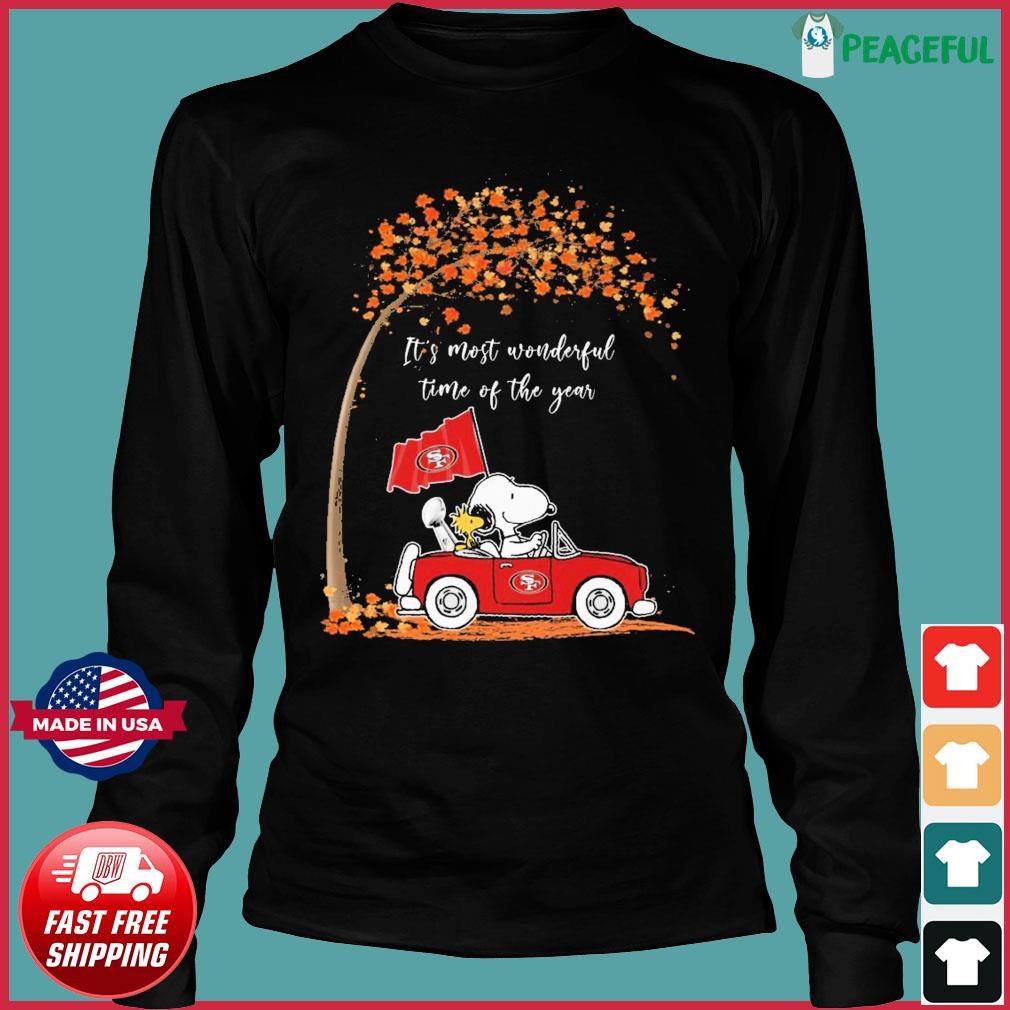 San Francisco 49ers Christmas Snoopy and Woodstock 2023 T-shirt, hoodie,  sweater, long sleeve and tank top