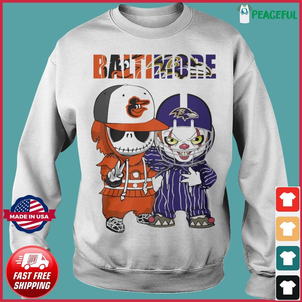 Jack Skellington Baltimore Orioles And Pennywise Baltimore Ravens