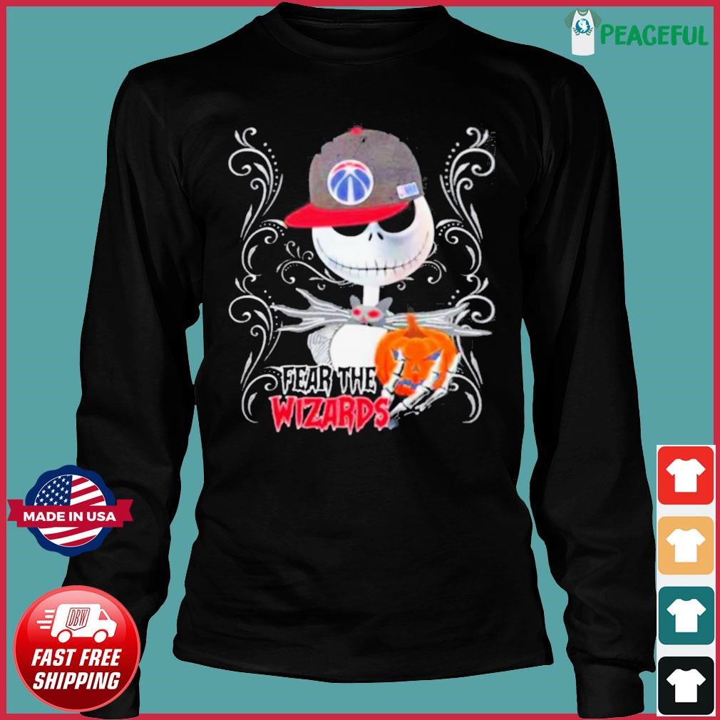 Jack Skellington Fear The Washington Wizards Pumpkin Halloween Shirt,  hoodie, sweater, long sleeve and tank top
