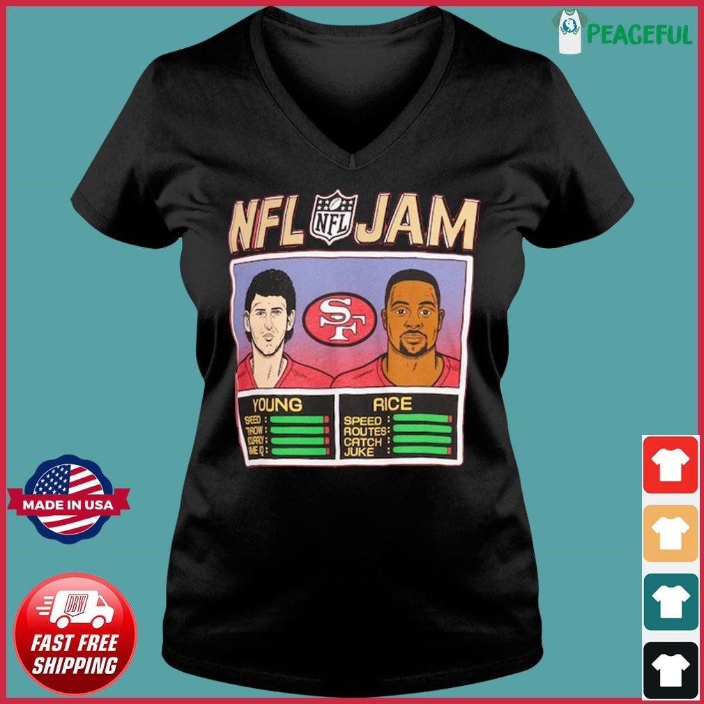 Jerry Rice & Steve Young San Francisco 49ers Homage NFL Retired Jam Shirt,  hoodie, longsleeve, sweatshirt, v-neck tee