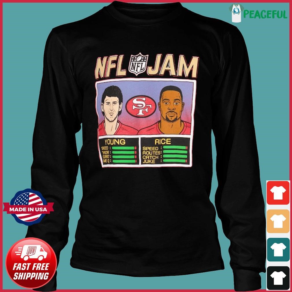 Jerry Rice & Steve Young Pittsburgh Steelers Homage NFL Retired Jam  Tri-Blend T-Shirt, hoodie, sweater, long sleeve and tank top