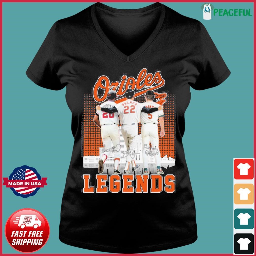 Legends Jim Palmer Brooks Robinson And Frank Robinson Baltimore Orioles  Signatures Shirt - Limotees