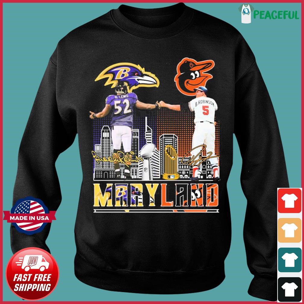 Baltimore Sports Ray Lewis Ravens And Brooks Robinson Orioles Signatures  Shirt, hoodie, sweater, long sleeve and tank top