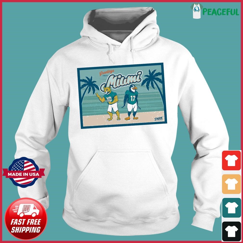 The Cheetah And The Penguin Miami Dolphins Unisex T-shirt - Teeruto