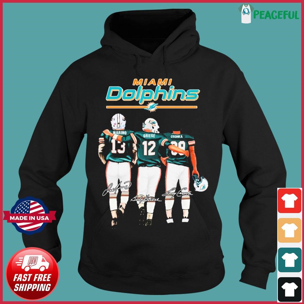 Miami Dolphins Marino Grise And Csonka Signatures Shirt, hoodie, sweater,  long sleeve and tank top