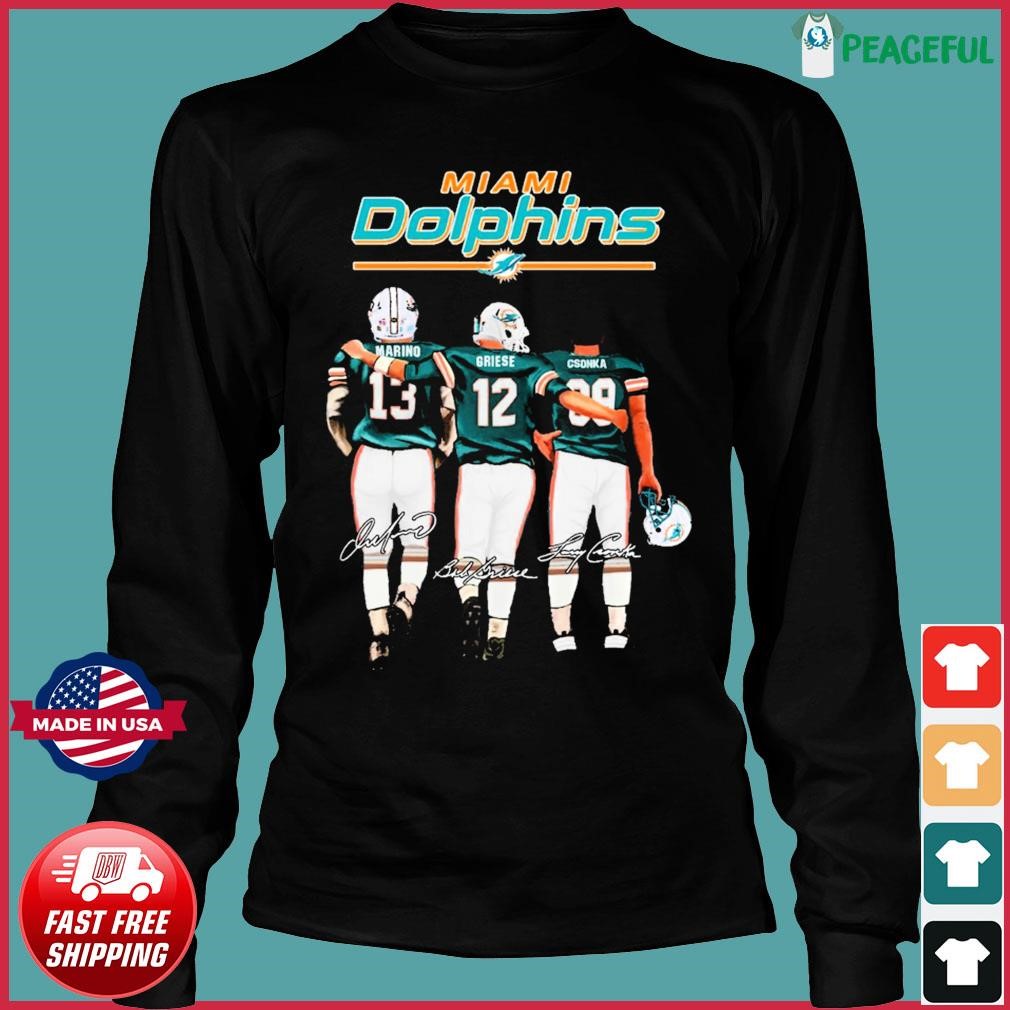 Miami Dolphins Marino Grise And Csonka Signatures Shirt, hoodie, sweater,  long sleeve and tank top