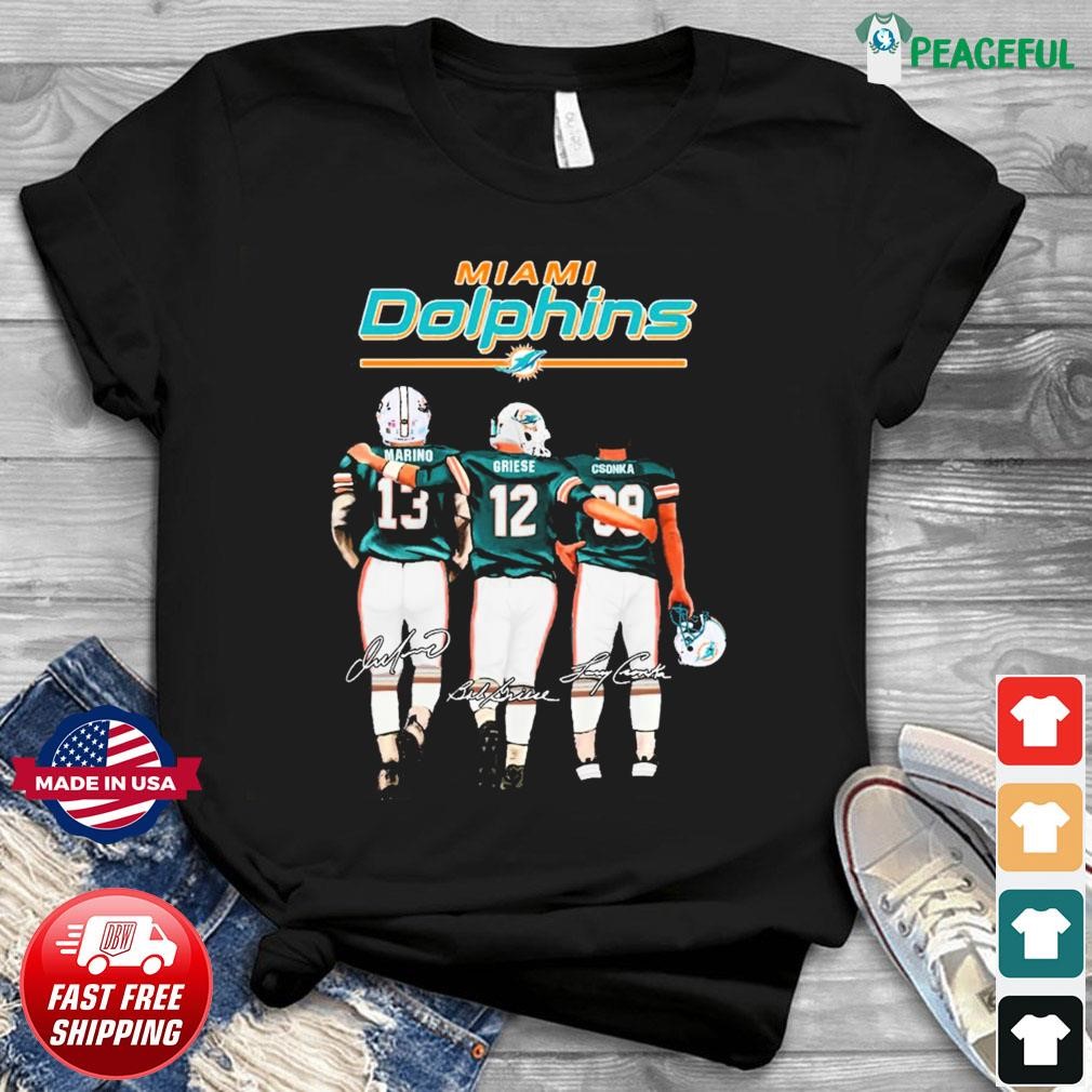 Miami Dolphins Marino Grise And Csonka Signatures Shirt, hoodie, sweater,  long sleeve and tank top