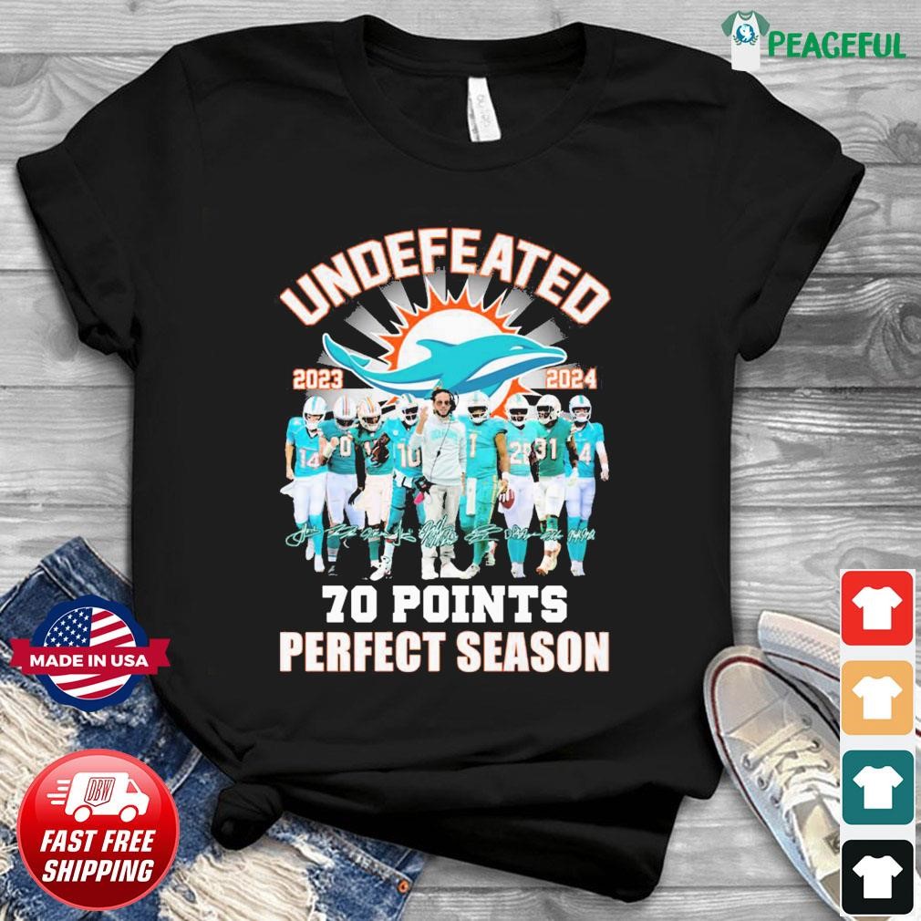 Miami Dolphins Undefeated 2023-2024 70 Points Perfect Season