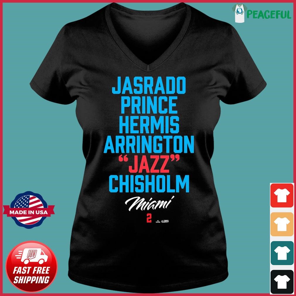 Jasrado Prince Hermis Arrington Jazz Chisholm Miami Marlins shirt