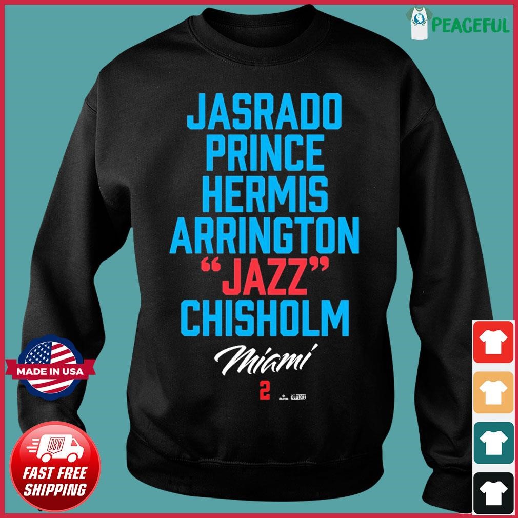 Jasrado Prince Hermis Arrington Jazz Chisholm Miami Marlins shirt