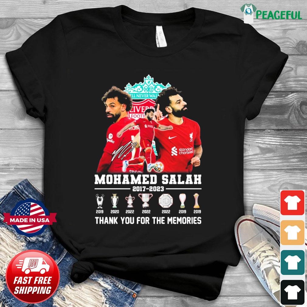 Mohamed Salah Liverpool 2017-2023 Thank You For The Memories Signatures  Shirt, hoodie, sweater, long sleeve and tank top