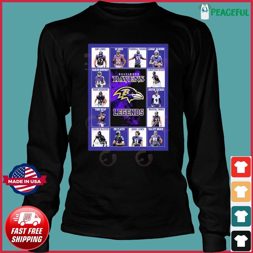 Official Baltimore Ravens Legends Signatures 2023 Shirt - Limotees