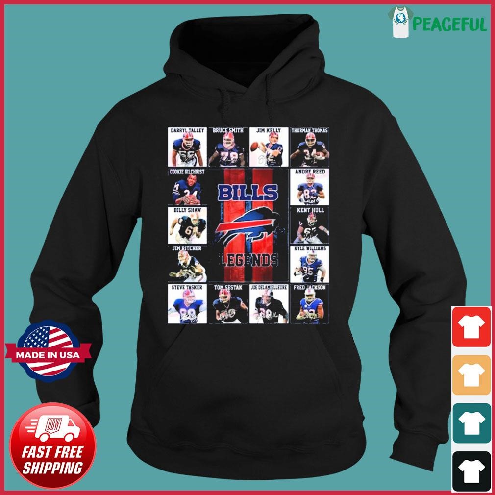 Sports Team Buffalo Bills Legends Signature 3D Hoodie All Over Printed -  T-shirts Low Price