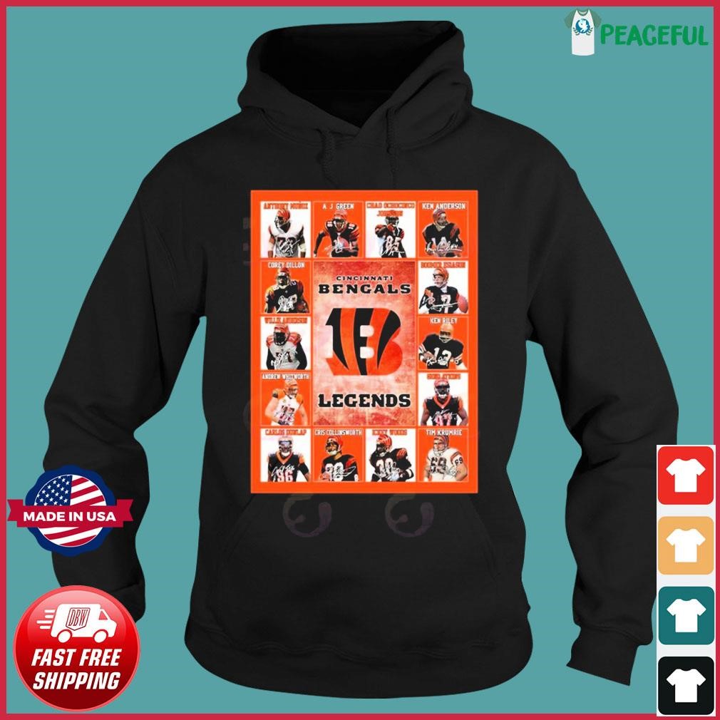 Premium Cincinnati bengals legends signatures 2023 shirt, hoodie, sweater,  long sleeve and tank top