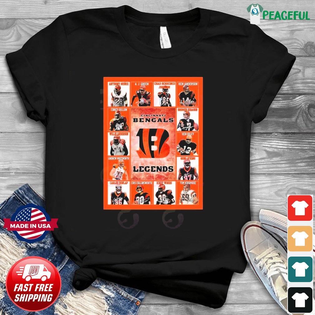 NFL Cincinnati Bengals Legends Team Signatures Shirt, hoodie, sweater, long  sleeve and tank top