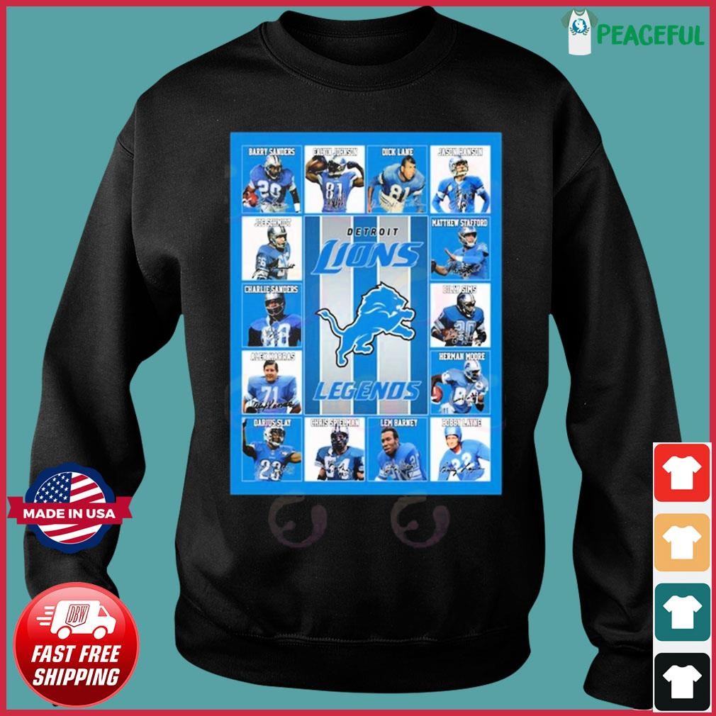 NFL Detroit Lions Legends Team Signatures Shirt, hoodie, sweater, long  sleeve and tank top
