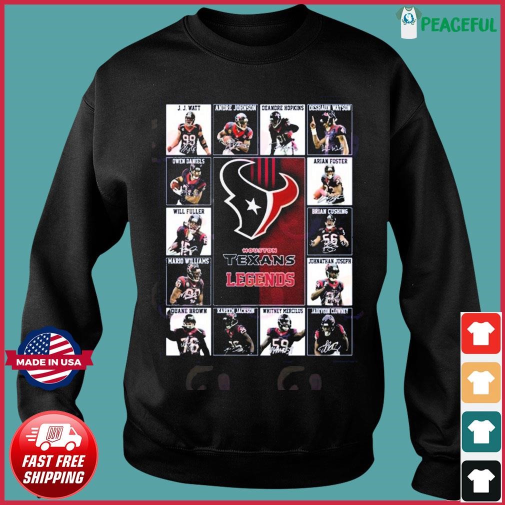 NFL Houston Texans Legends Team Signatures Shirt, hoodie, sweater, long  sleeve and tank top