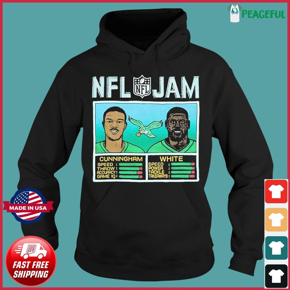 Randall Cunningham ' Reggie White Philadelphia Eagles Homage NFL Retired  Jam Tri-Blend Shirt, hoodie, sweater, long sleeve and tank top