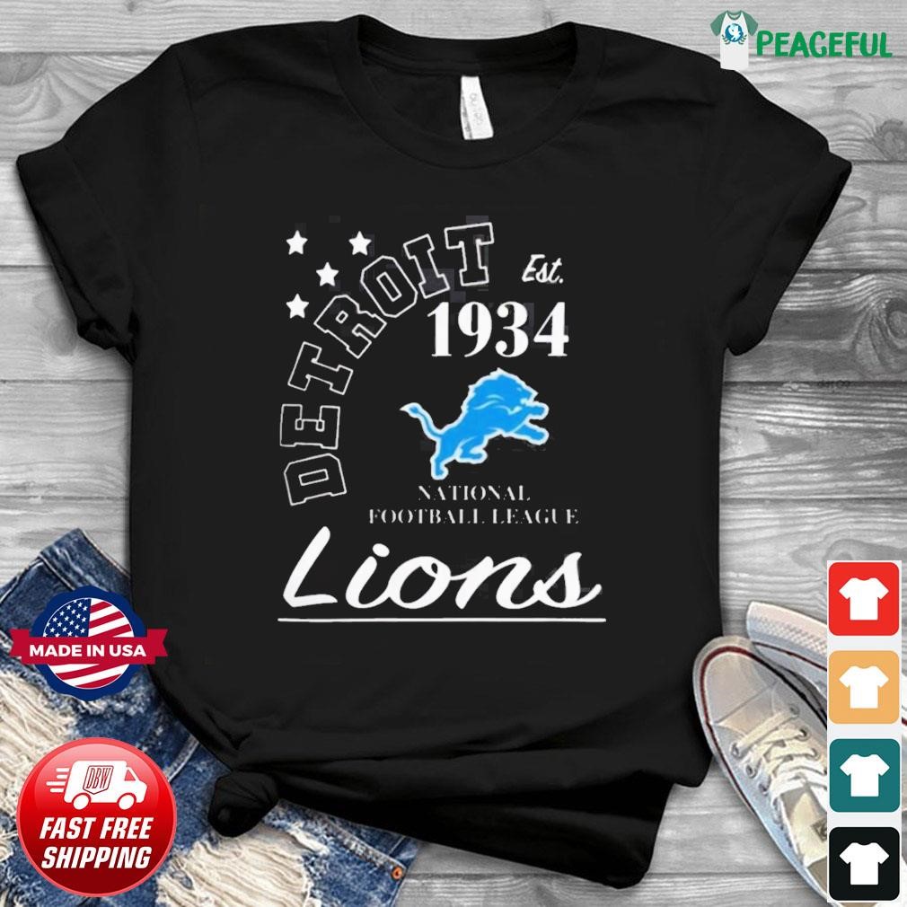 Detroit Football Est 1934 Lions Shirt, hoodie, sweater, long