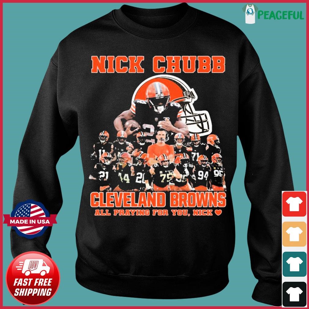 Cleveland Browns Nick Chubb Text Pic Long sleeve shirt