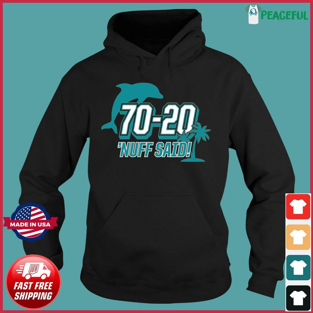 Miami Dolphins 70 20 Nuff Said Shirt