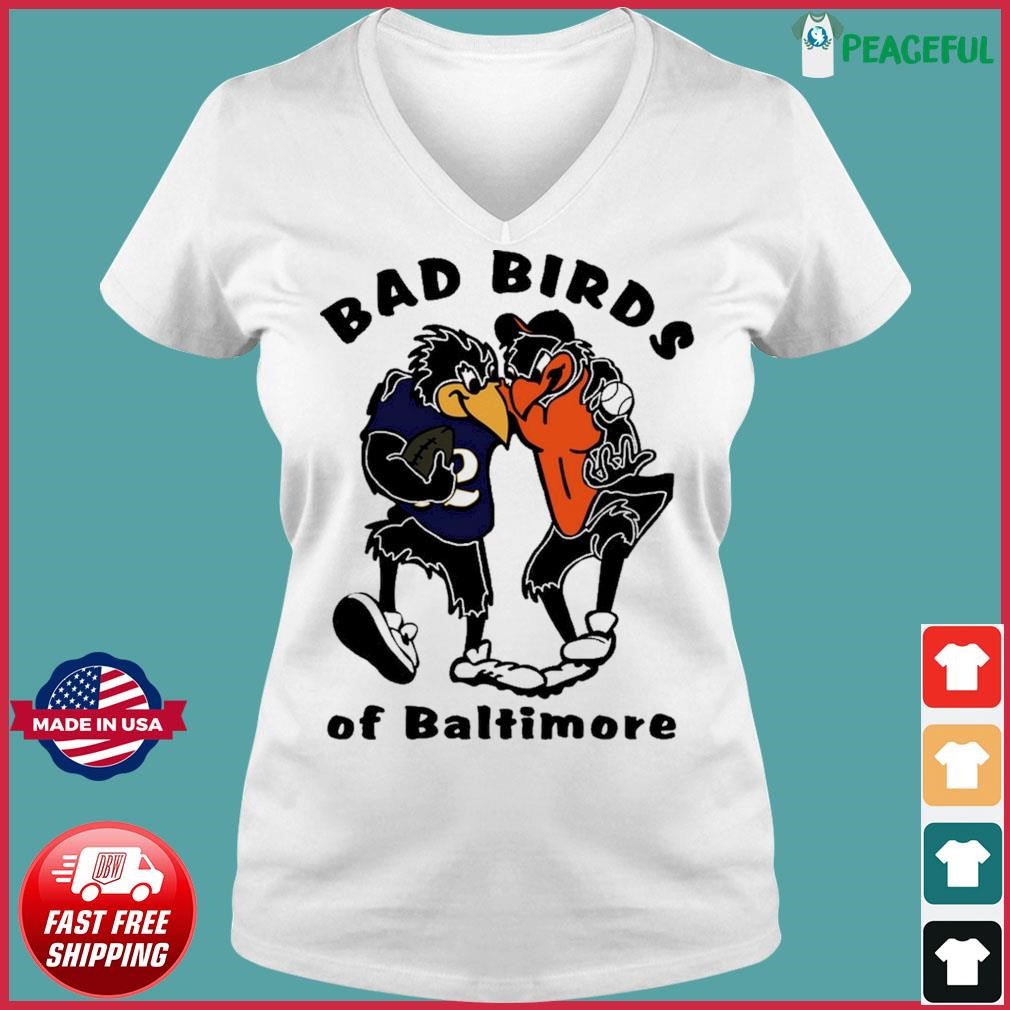 Bad Birds of Baltimore Sports Orioles Ravens Sports Mashup T Shirt 