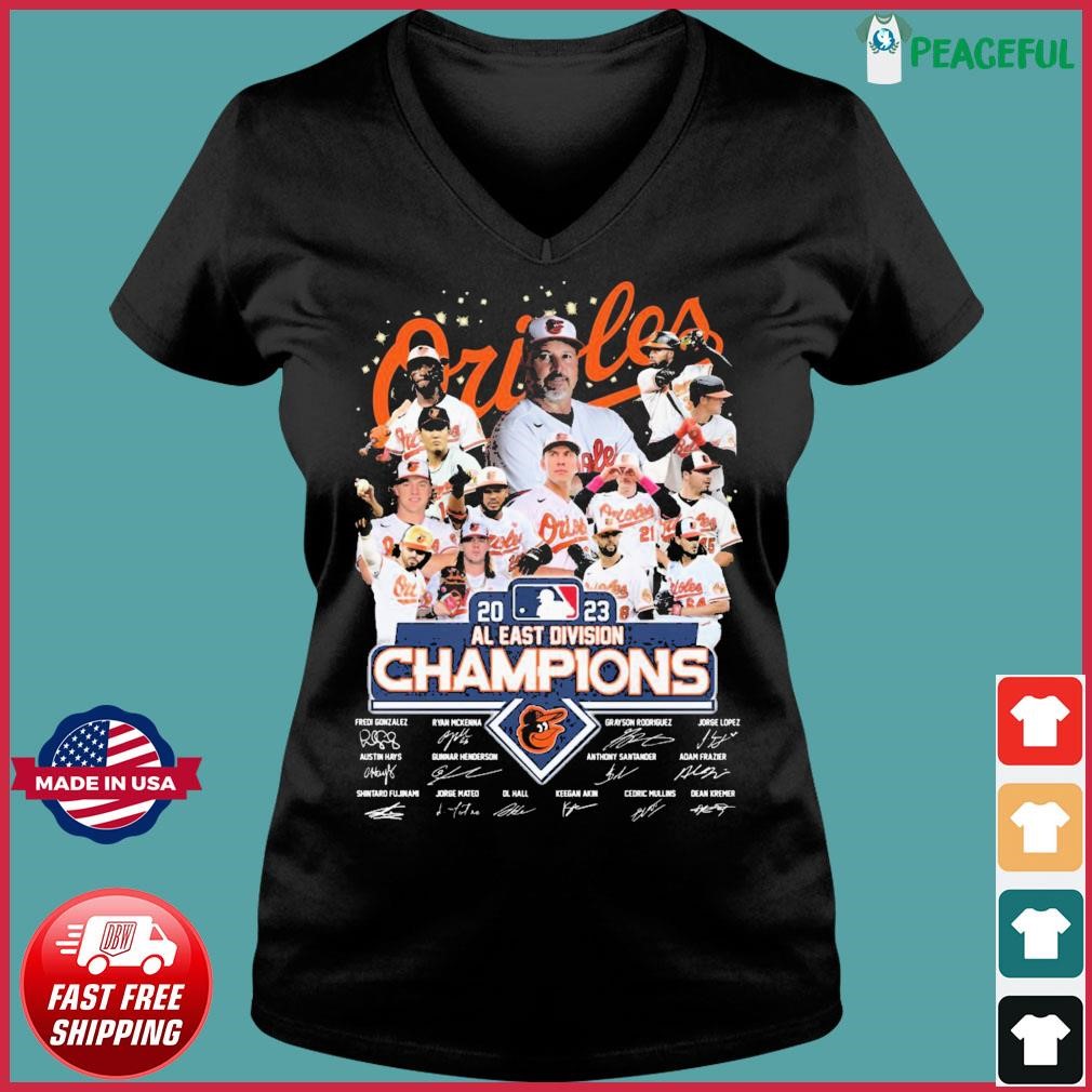 Baltimore Orioles 2023 Al East Division Champions Signatures Shirt, hoodie,  longsleeve, sweatshirt, v-neck tee