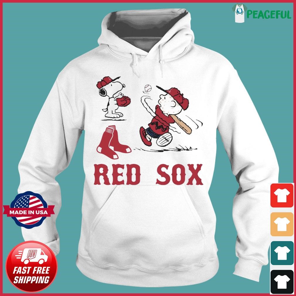 Peanuts Charlie Brown And Snoopy Playing Baseball Boston Red Sox shirt,sweater,  hoodie, sweater, long sleeve and tank top