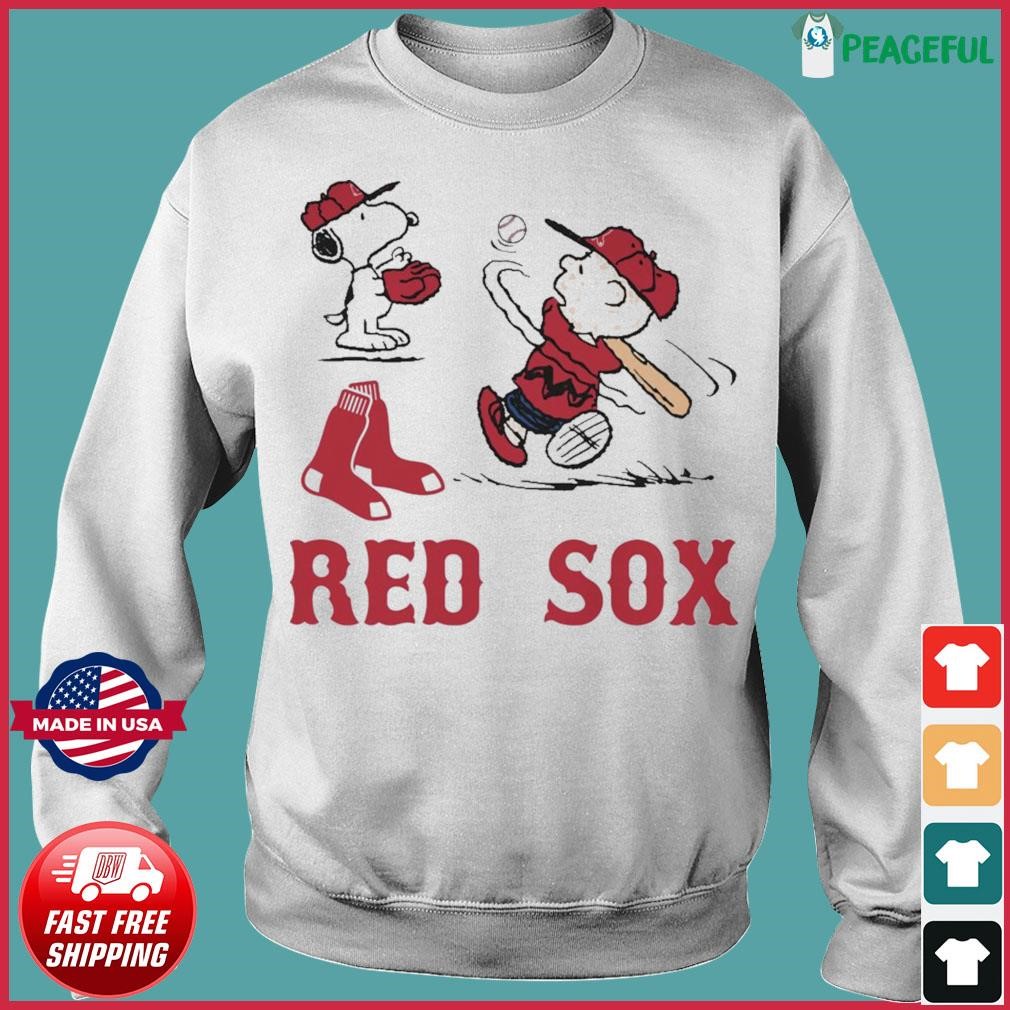 Peanuts Charlie Brown And Snoopy Playing Baseball Boston Red Sox T Shirt,  hoodie, sweater, long sleeve and tank top