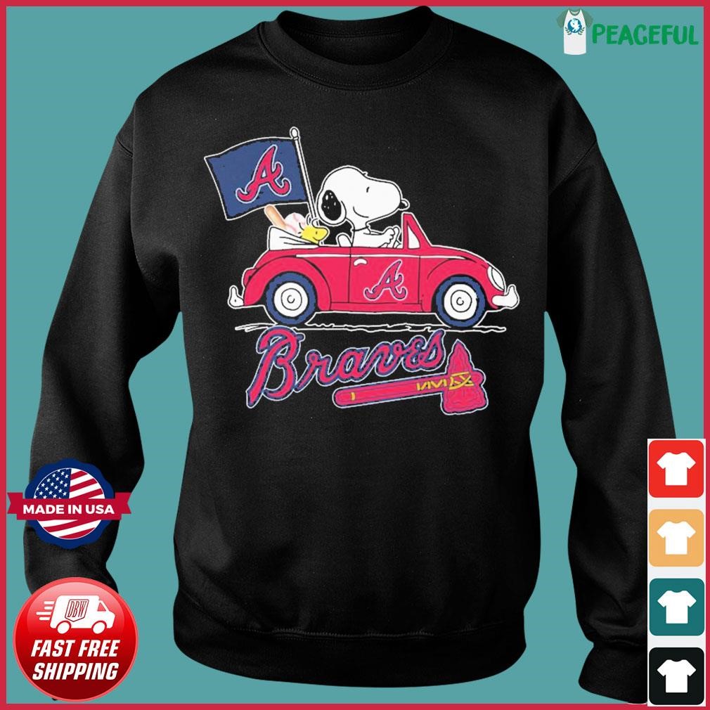 Funny Atlanta Braves T Shirt Official Snoopy Atlanta Braves Peace