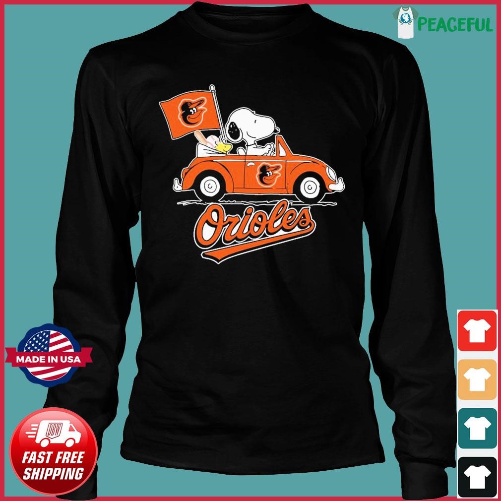 Baltimore Orioles Snoopy & Woodstock Christmas Shirt Cotton Shirt