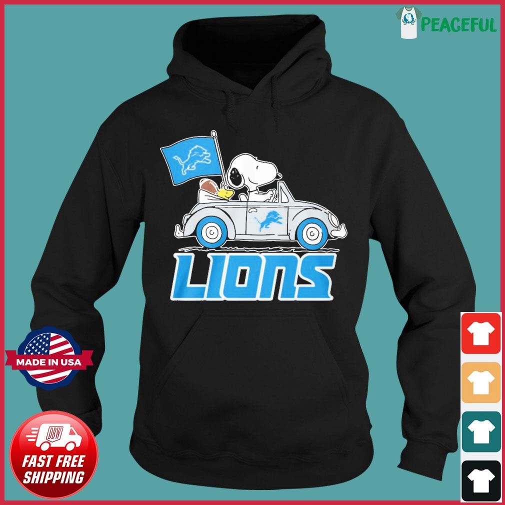 Detroit Lions Snoopy and Charlie Brown with Woodstock cartoon T-shirt,  hoodie, sweater, long sleeve and tank top