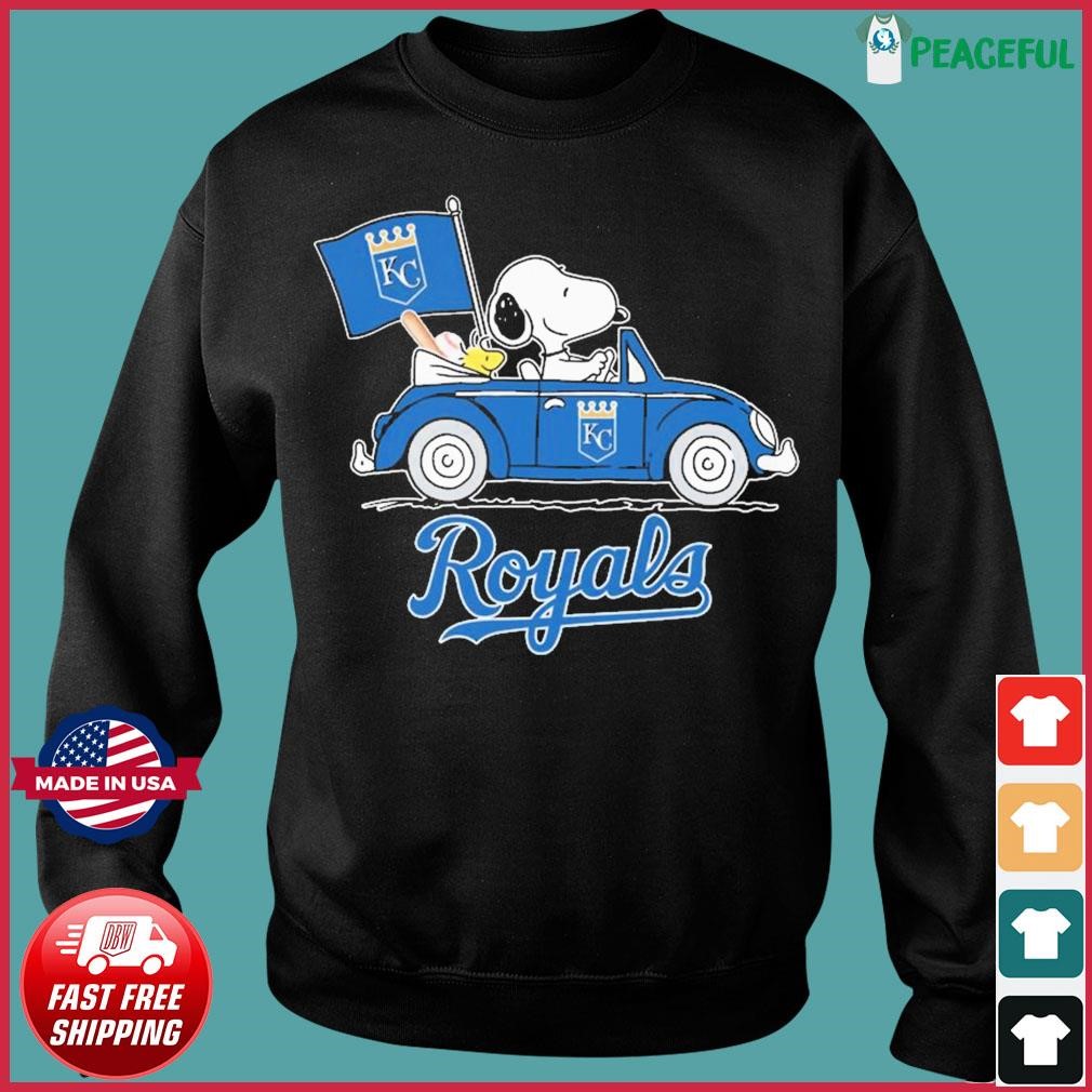 Los Angeles Dodgers Peanuts Snoopy And Woodstock On Car Shirt