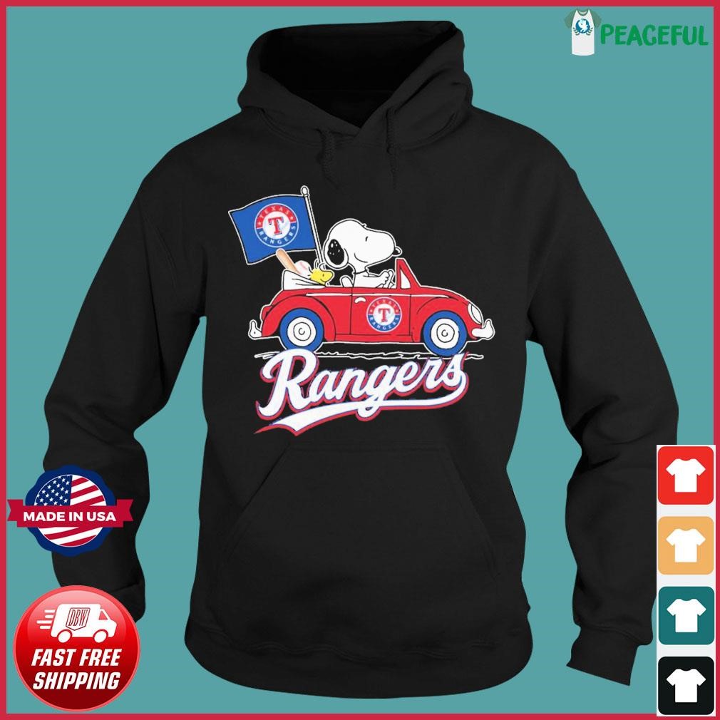 Texas Rangers Snoopy and Woodstock driving car shirt, hoodie