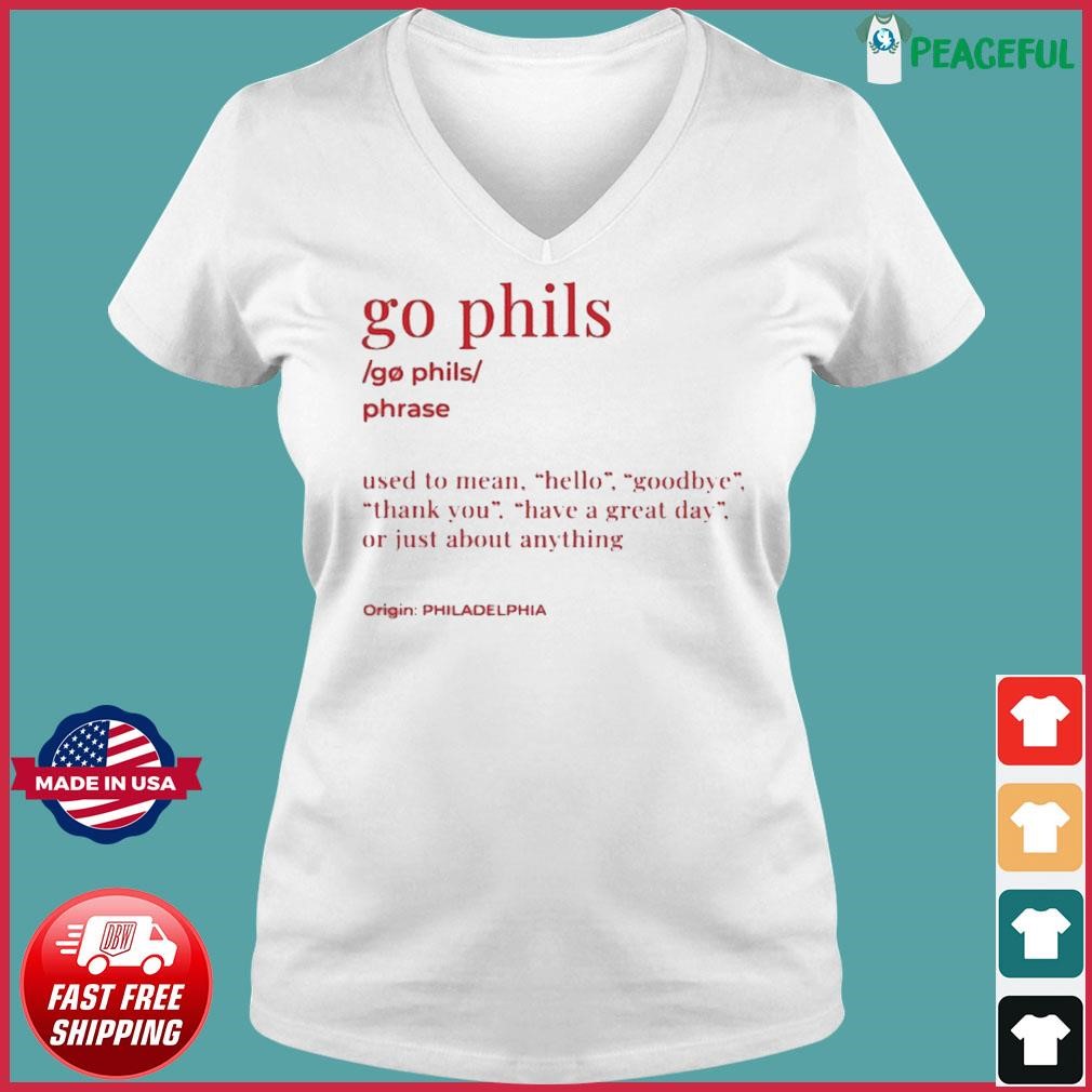 phillies v neck shirt