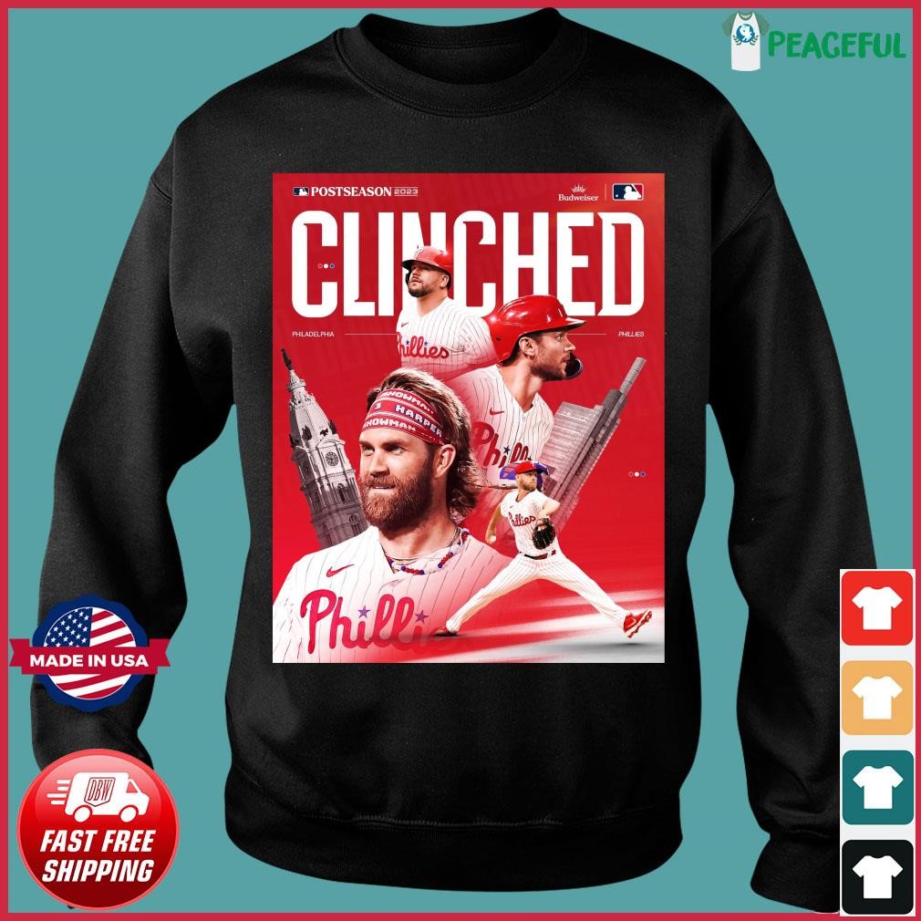 Philadelphia Phillies Postseason 2022 Clinched Mlb Postseason Shirt  Sweatshirt, Tank Top, Ladies Tee