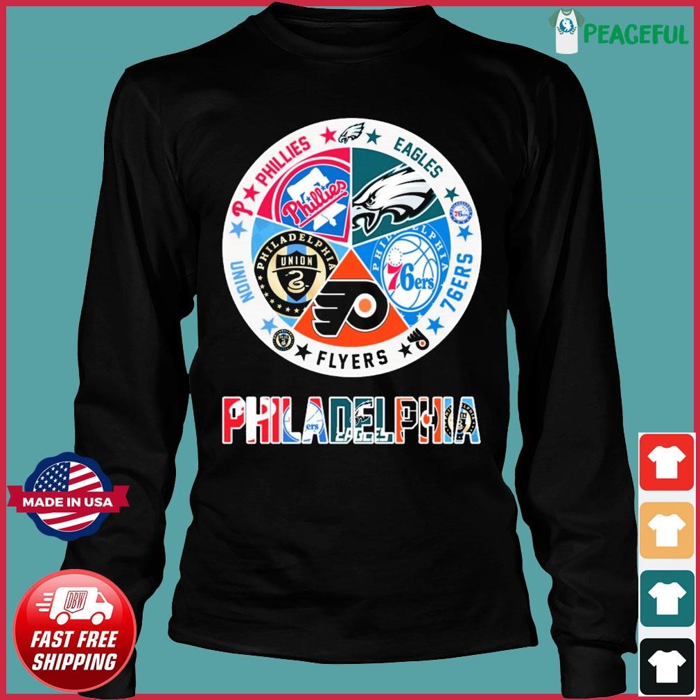 Philadelphia Sports Teams Phillies, Eagles, 47ers, Flyers, Union Logo Shirt,  hoodie, sweater, long sleeve and tank top