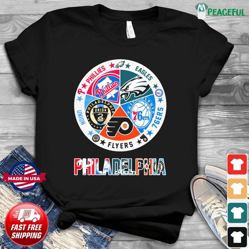 Philadelphia Sports Teams Phillies, Eagles, 47ers, Flyers, Union Logo Shirt,  hoodie, sweater, long sleeve and tank top