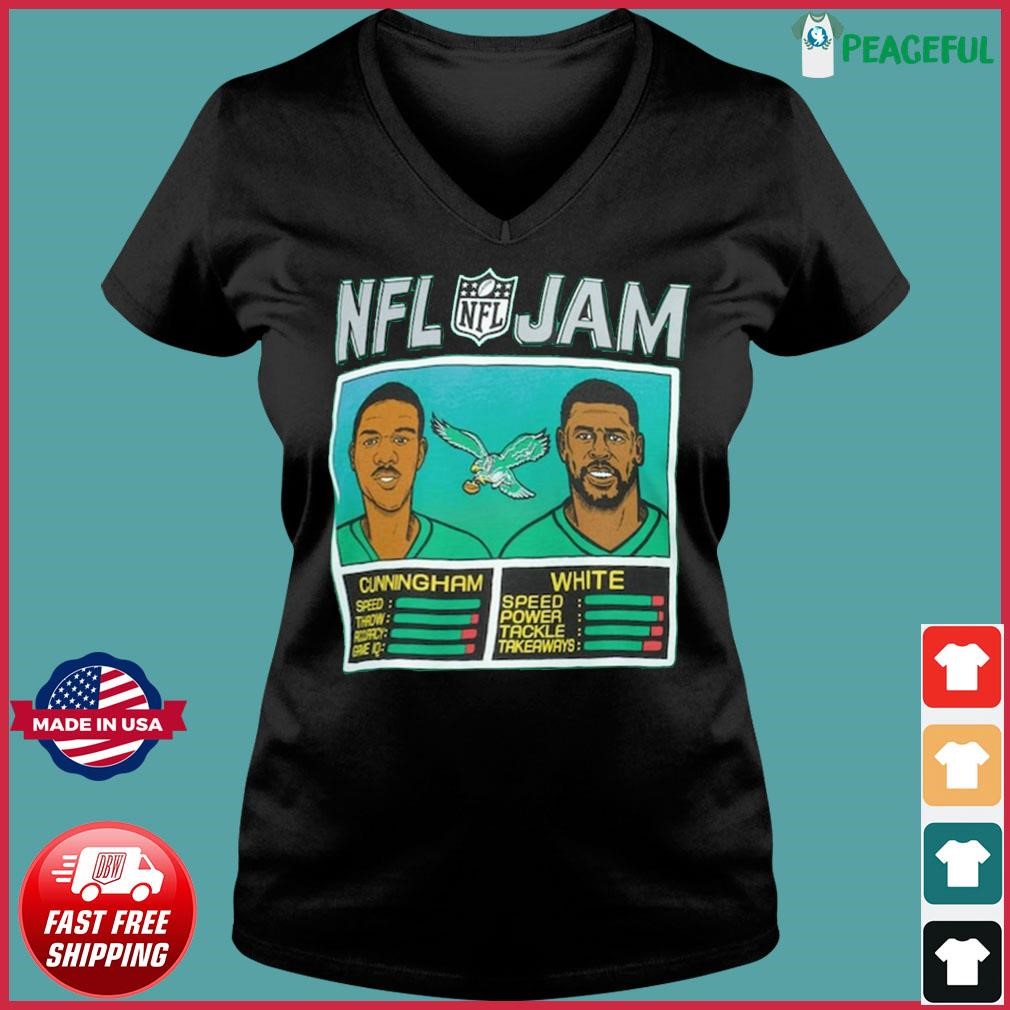 Nfl Jam Philadelphia Eagles Randall Cunningham and Reggie White shirt,  hoodie, sweater, long sleeve and tank top