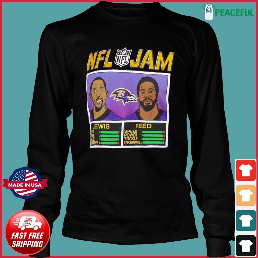 Nfl Jam Baltimore Ravens Ed Reed Ray Lewis T-shirt - Bluecat