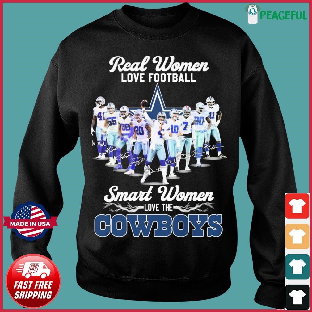 Real Women Love Football Smart Women Love The Dallas Cowboys 2023  Signatures Shirt, hoodie, sweater, long sleeve and tank top