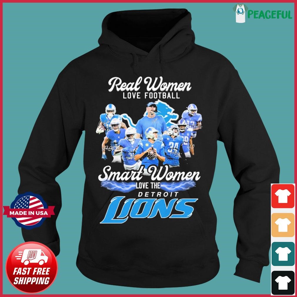 Real Women Love Football Smart Women Love The Grit Detroit Lions Signatures  Shirt, hoodie, sweater, long sleeve and tank top