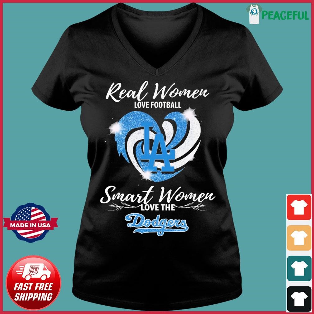 Real Women Love Baseball Smart Women Love The Dodgers 2023 Heart Diamonds  Shirt, hoodie, sweater, long sleeve and tank top