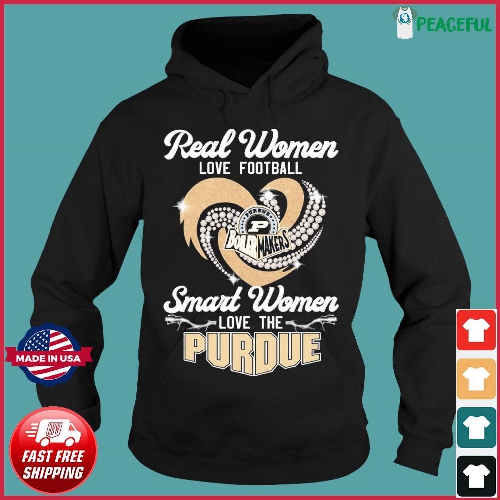 Real Women Love Football Smart Women love The Purdue Diamond T Shirt,  hoodie, sweater and long sleeve