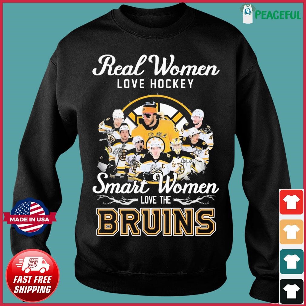 Original Boston Bruins Real Women Love Hockey Smart Women Love The Bruins  Signatures T-shirt,Sweater, Hoodie, And Long Sleeved, Ladies, Tank Top