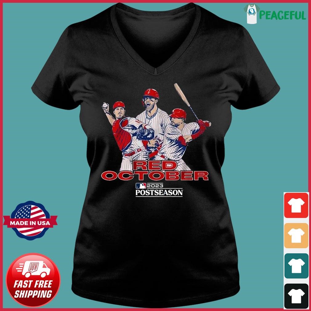 Philadelphia Phillies Logo Players Names Red October 2023 t-shirt -  ColorfulTeesOutlet